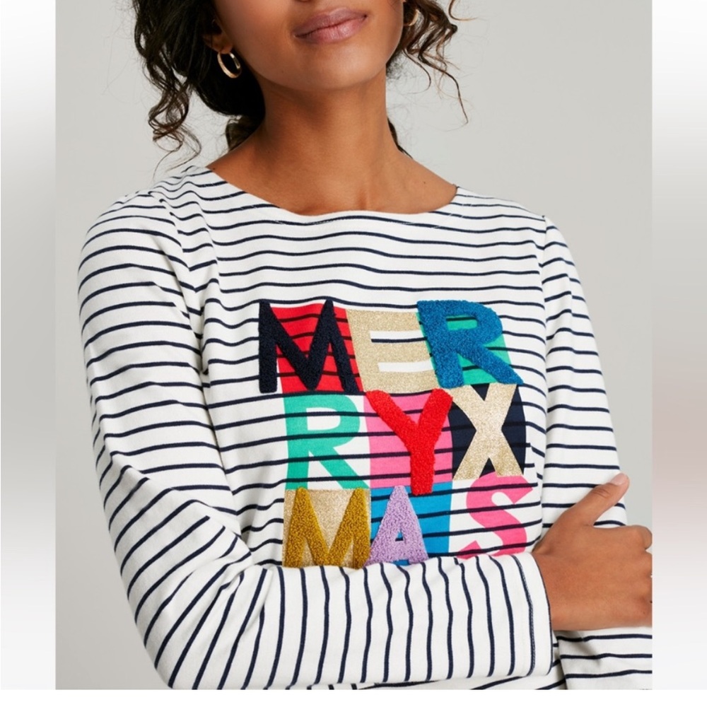 Joules Merry XMAS Size 4 Sweater, NWT